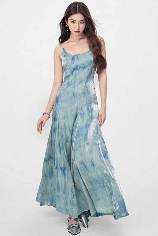 Blue Reflective Fishtail Dress