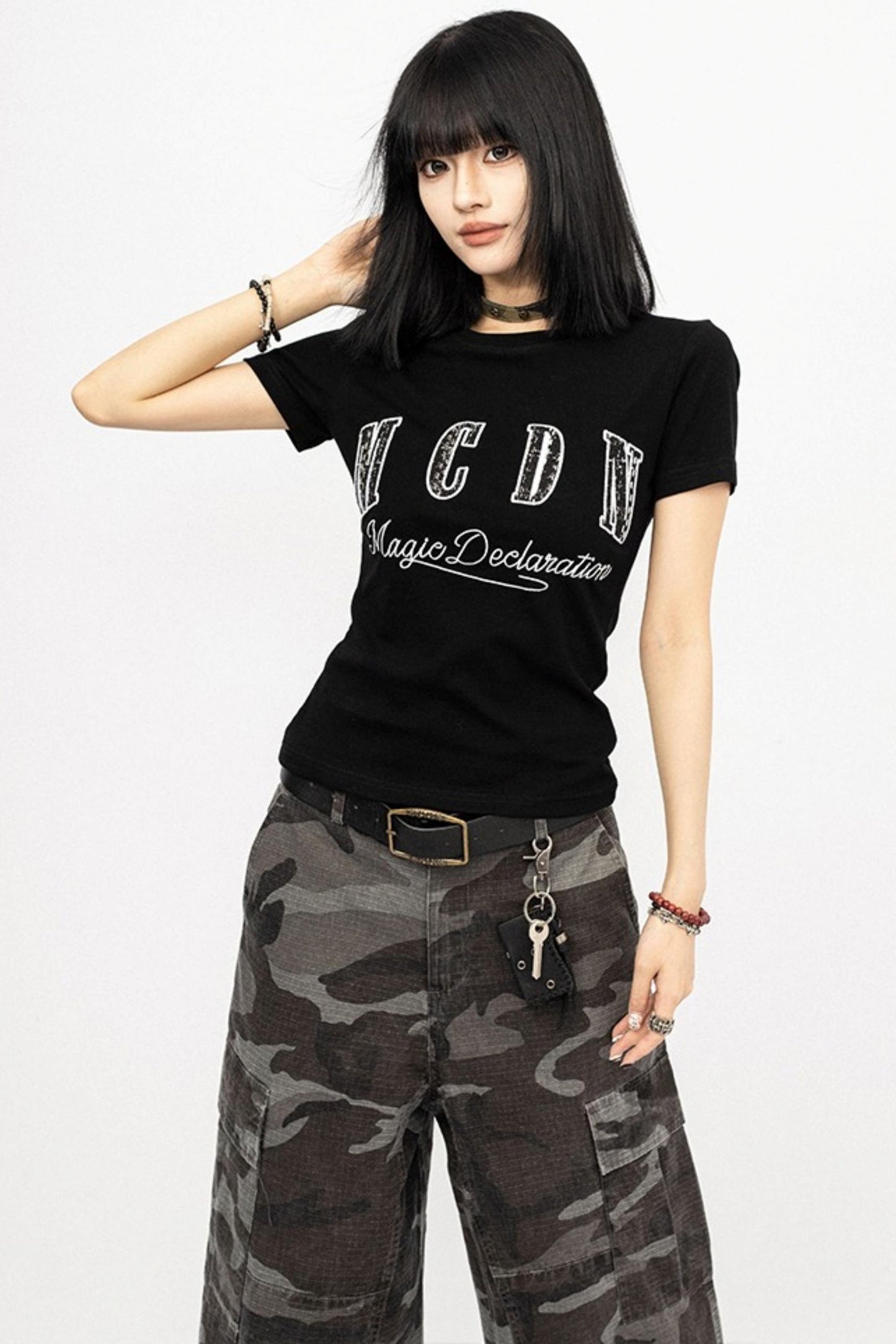 American Retro Summer Black T-Shirt