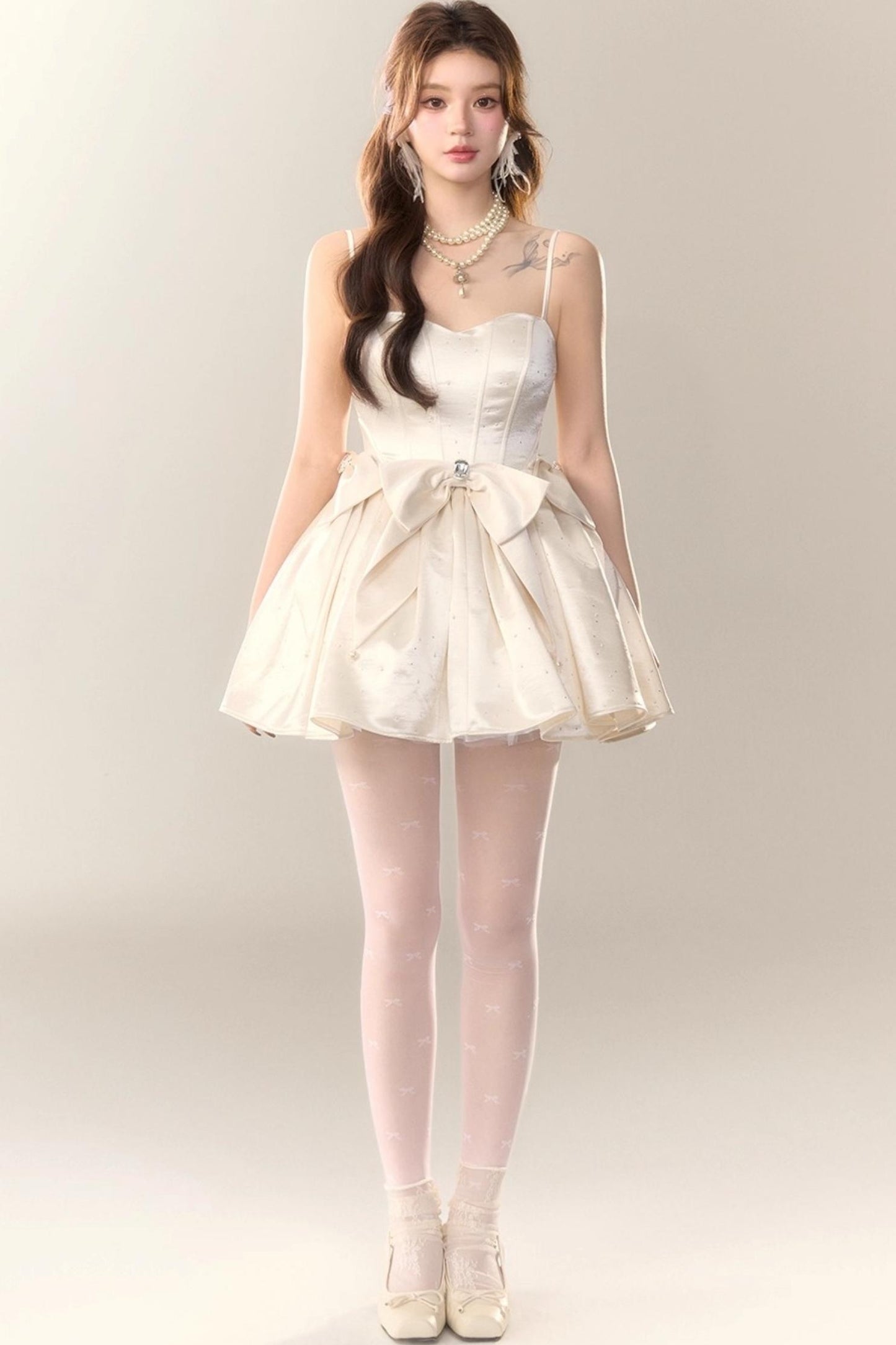 Princess Satin Tuxedo Dress