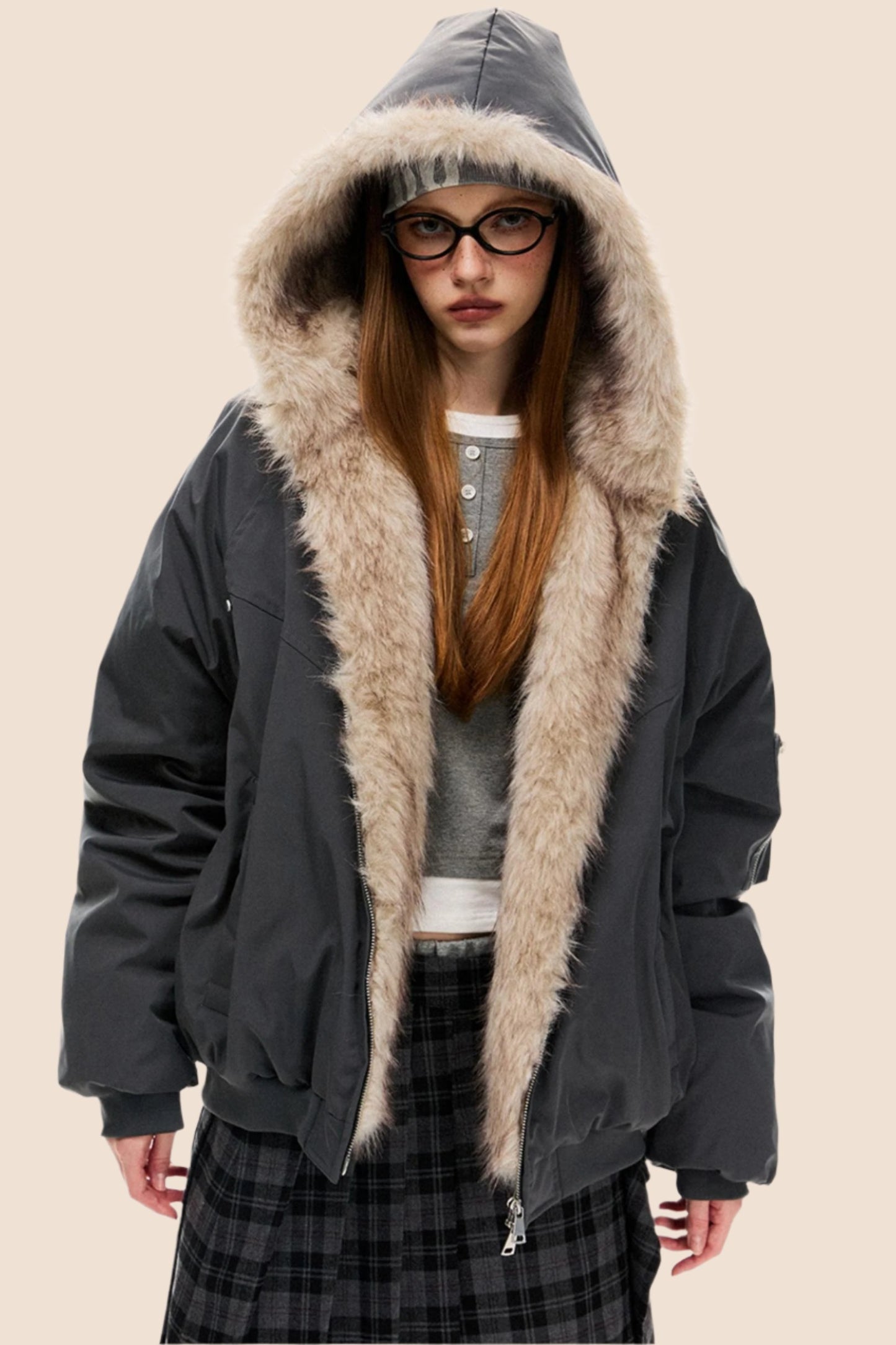 Mountain Style Hooded Cotton Jacket 