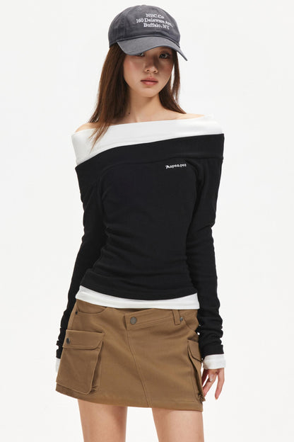 One-Shoulder Knitted Top