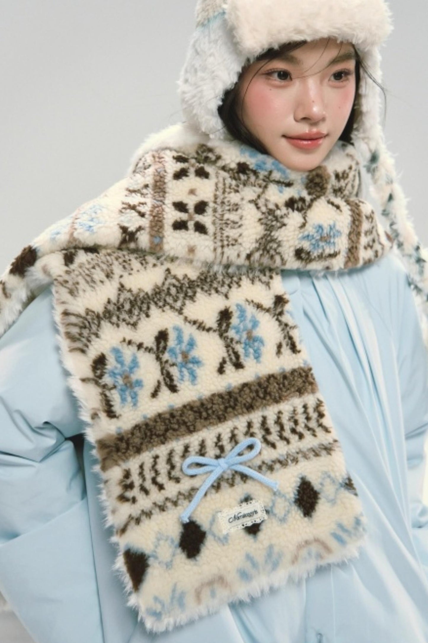 Fair Isle Plush Scarf