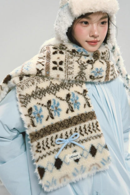 Fair Isle Plush Scarf
