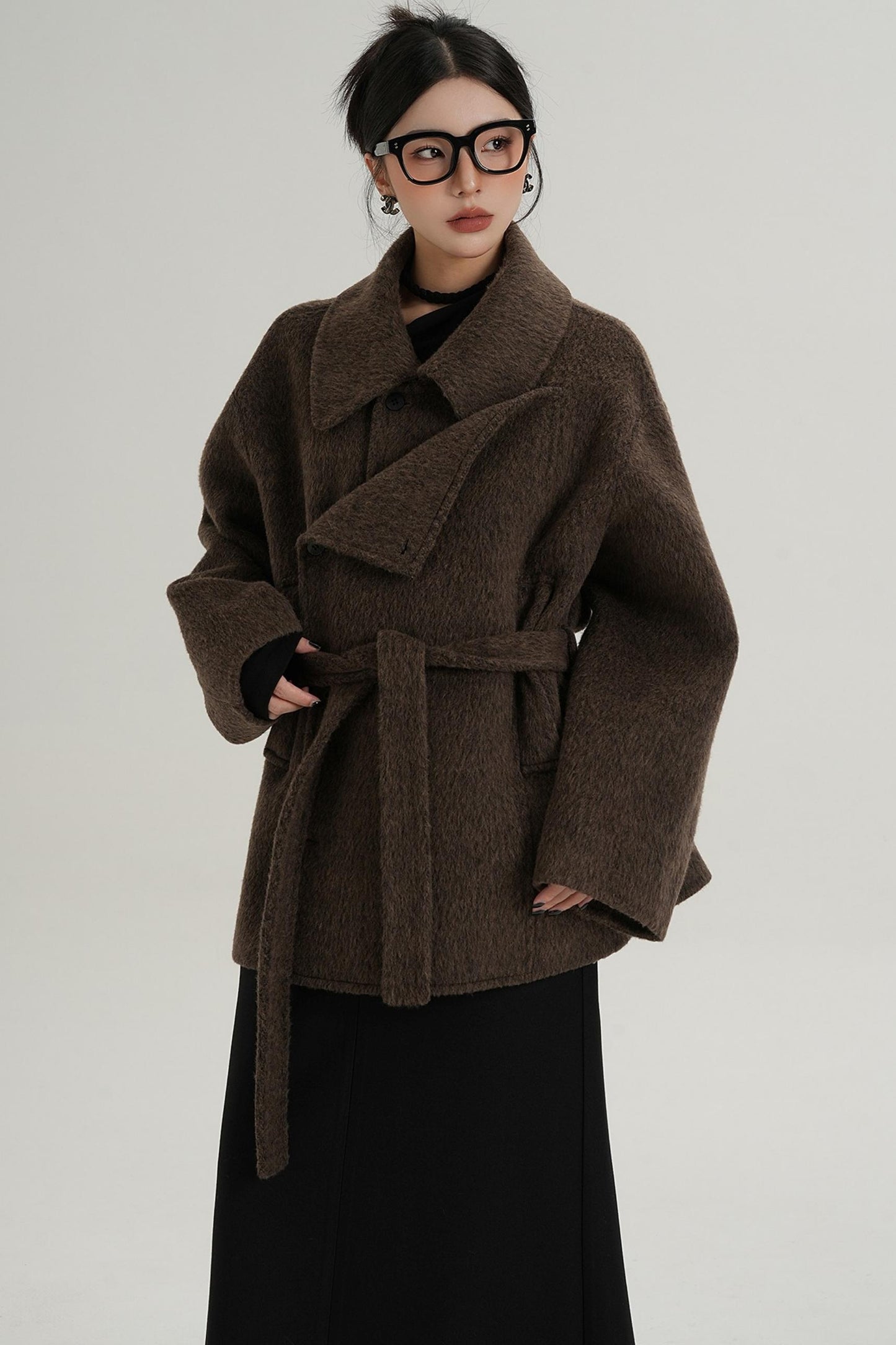 Coffee Woolen Jacket