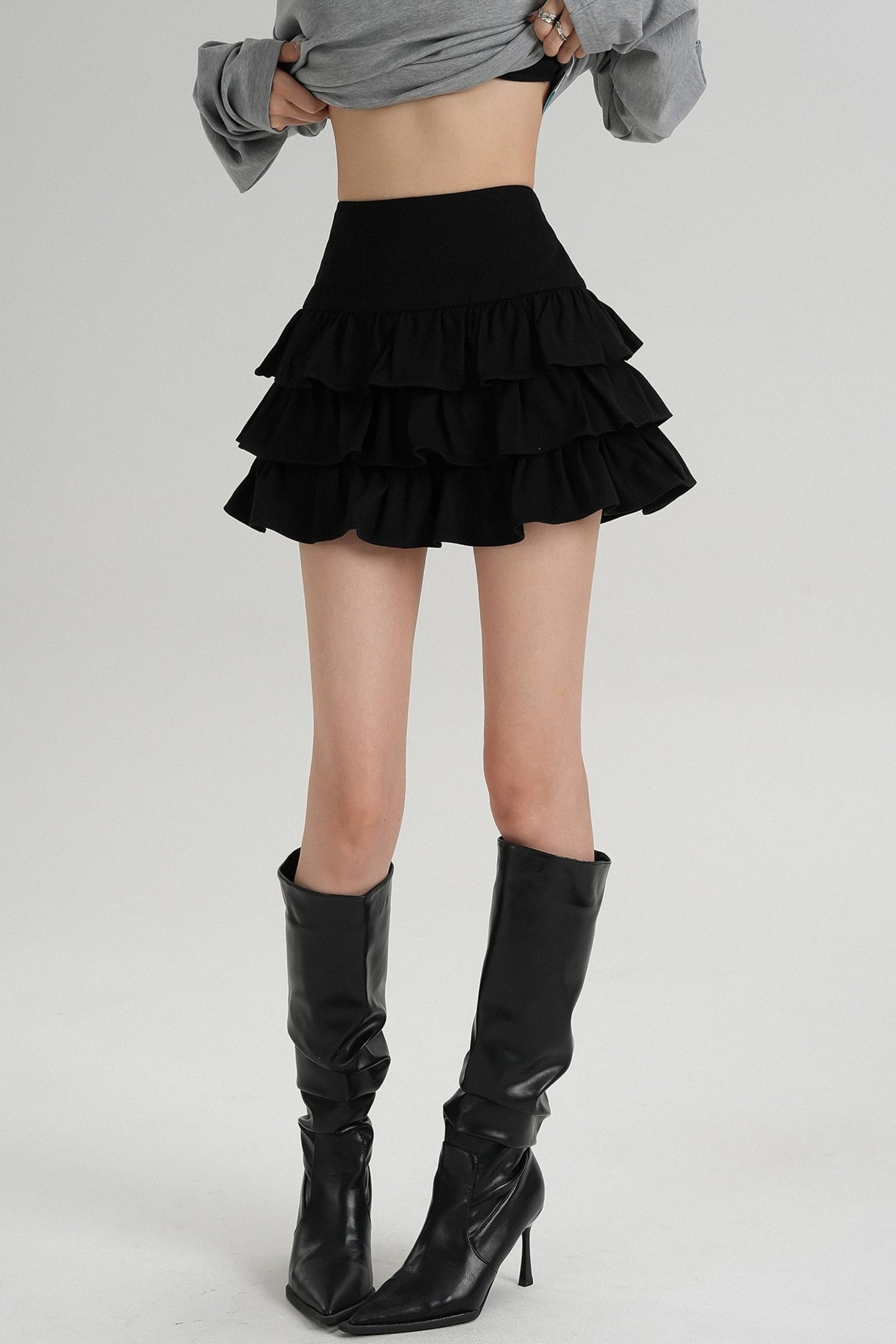 Classic High Waisted Pleated Skirt