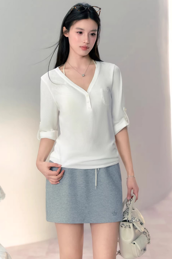 Snowflake Linen Blouse