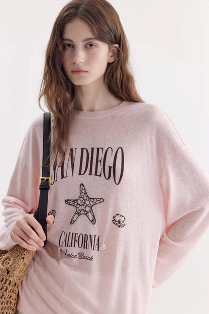 French Embroidered Vacation T-Shirt