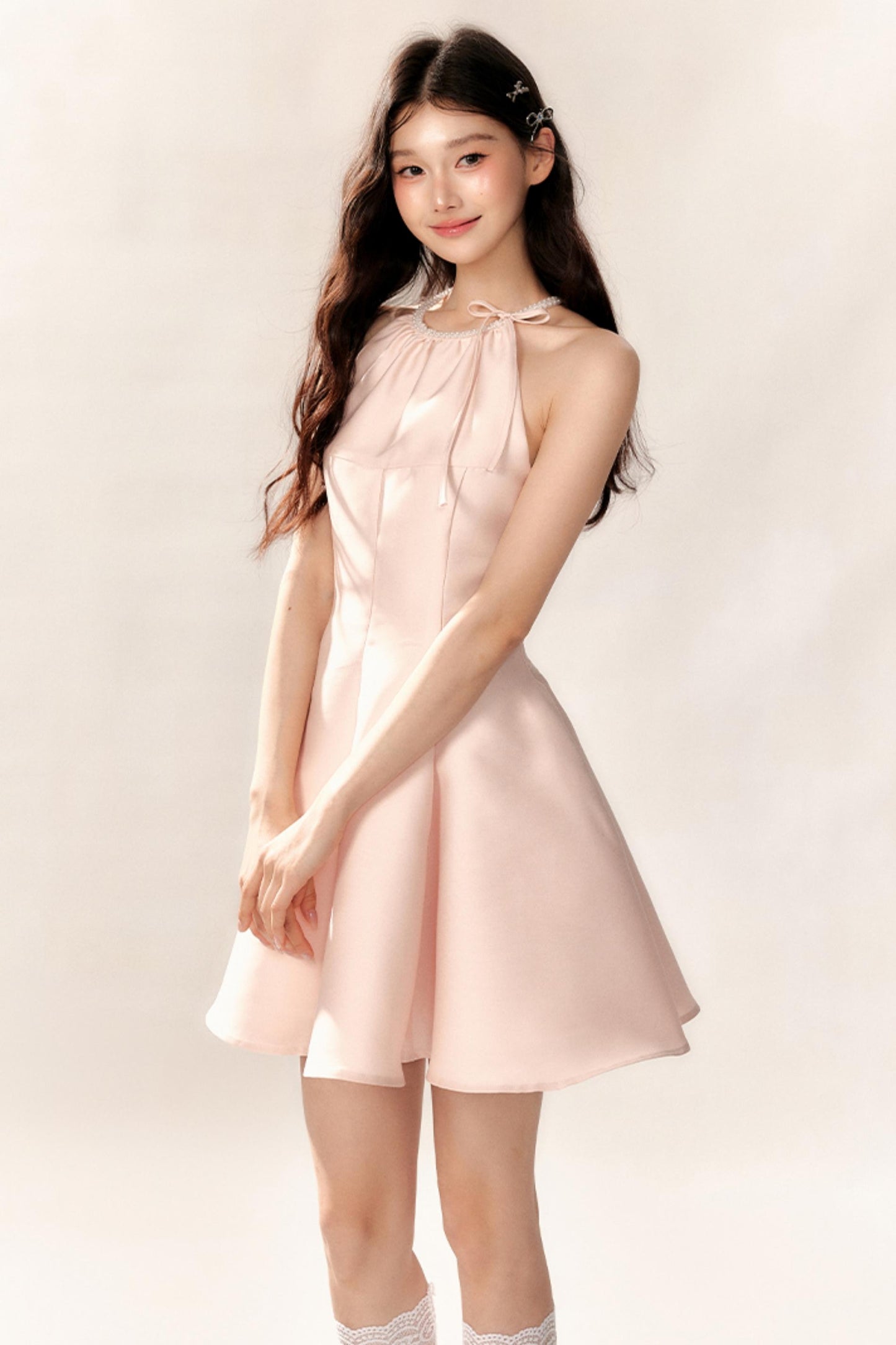 Luxe Satin A-Line Waist Dress Set-Up