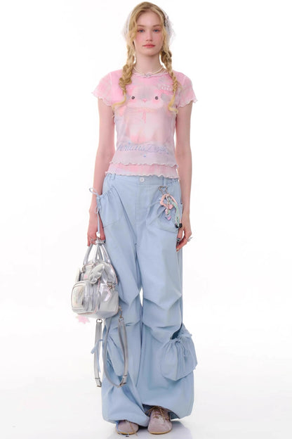 High-Waisted Wide-Leg Trousers