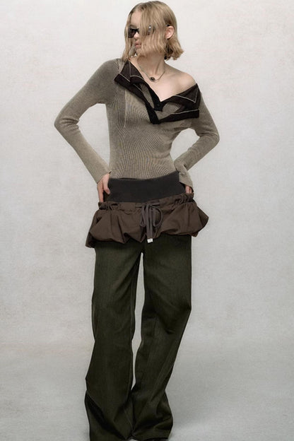 Loose Straight-Leg Pants