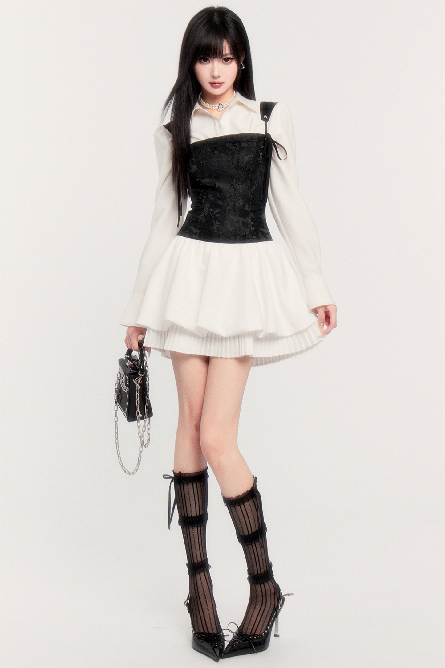 문라이트 오버추어 플리츠 드레스