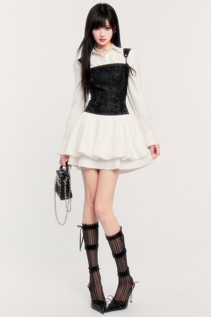 문라이트 오버추어 플리츠 드레스