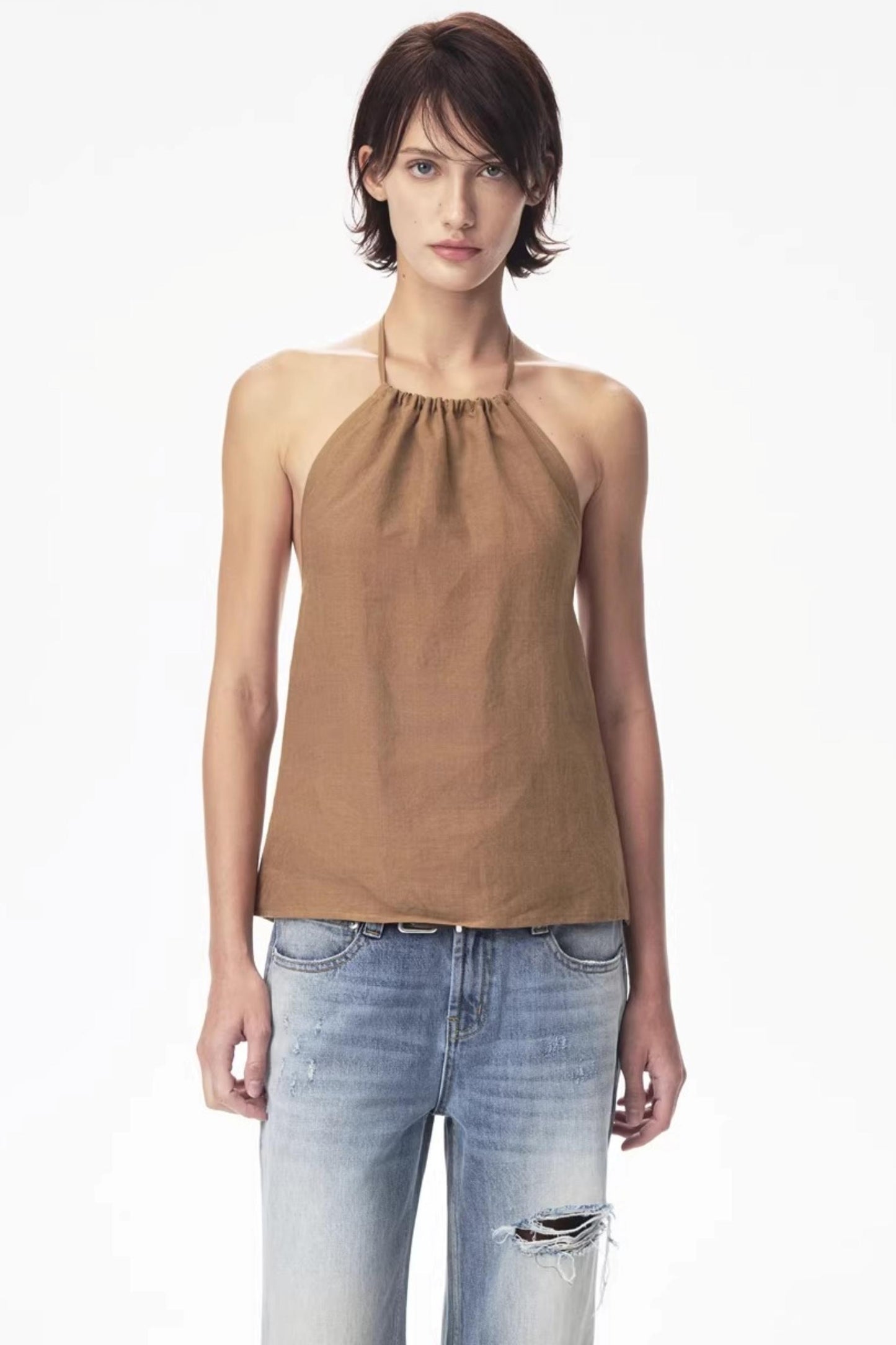 Tencel Ramie Halter Top