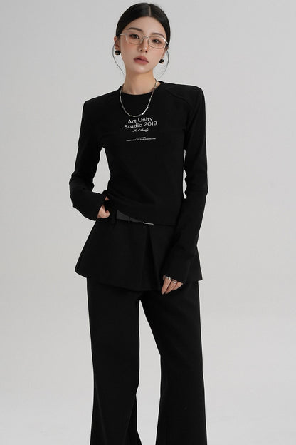 Letter Crew Neck T-Shirt