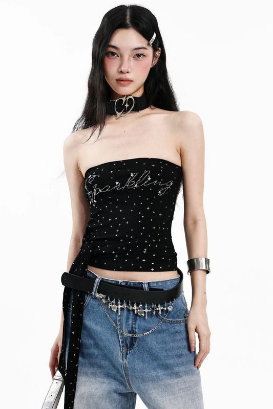 Black Backless Tube Top