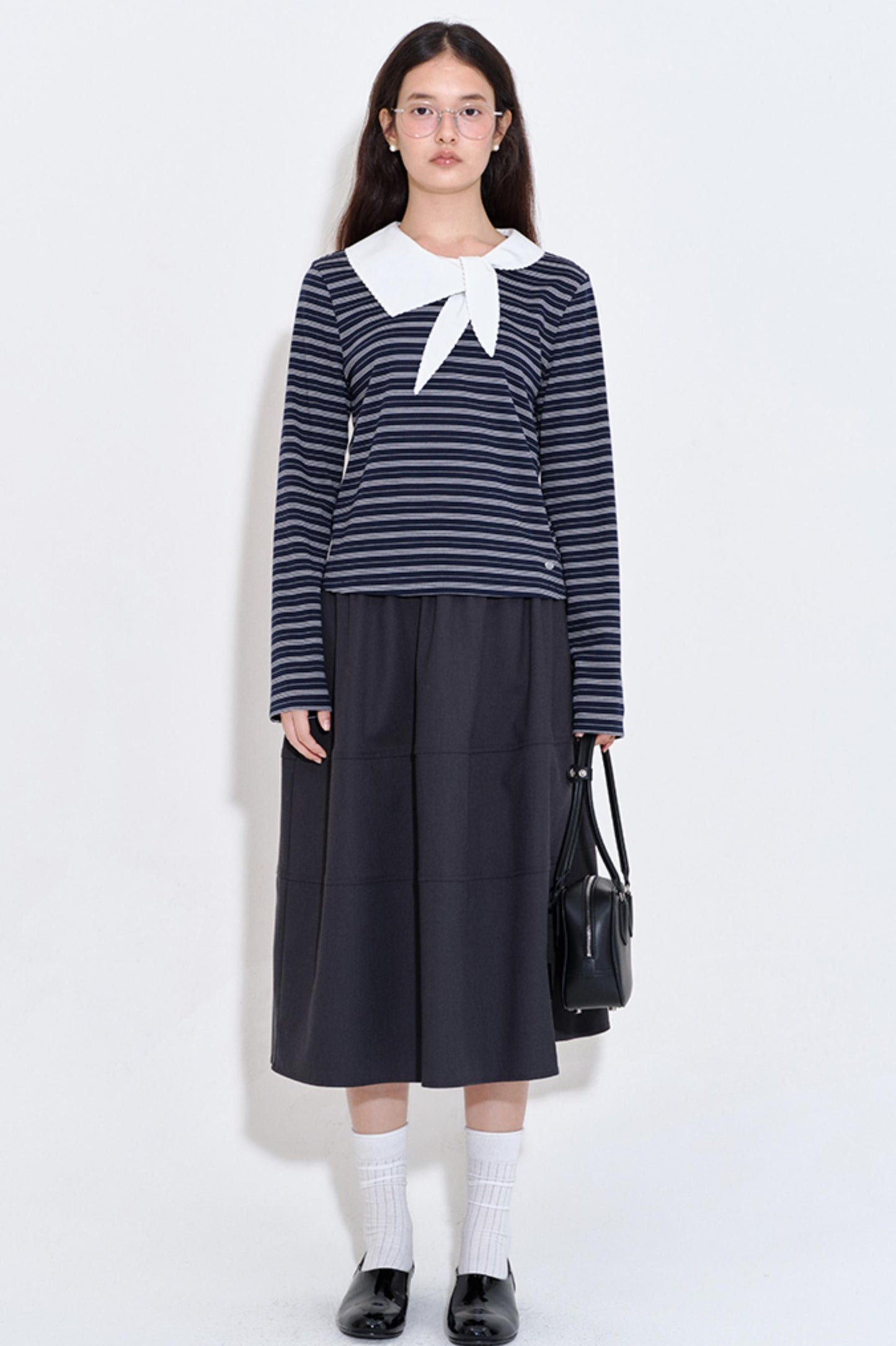 Playful Rabbit Ear Collar T-Shirt