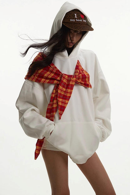 Vintage Plaid Loose Long Sleeve Sweatshirt