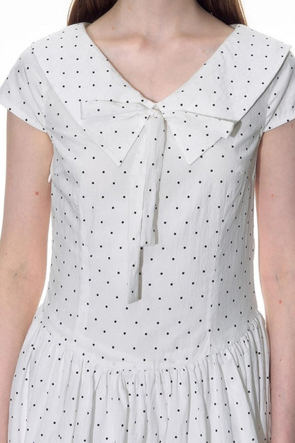 Navy Flower Bud Summer Dress