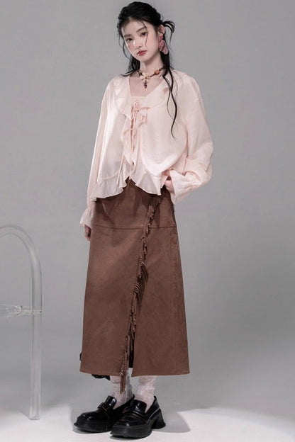 Peony Ruffle Cardigan