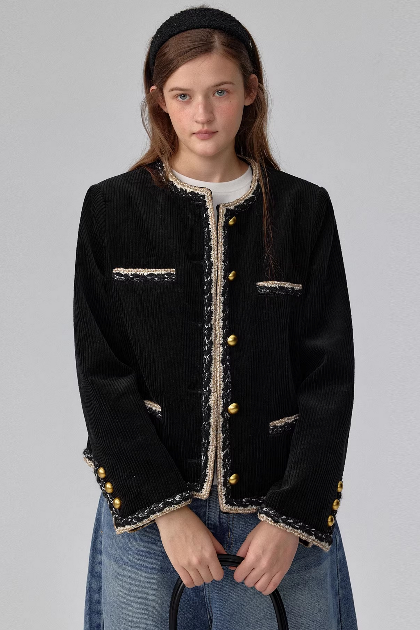 Chanel-Inspired Corduroy Jacket