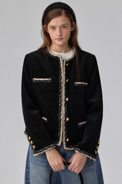 Chanel-Inspired Corduroy Jacket