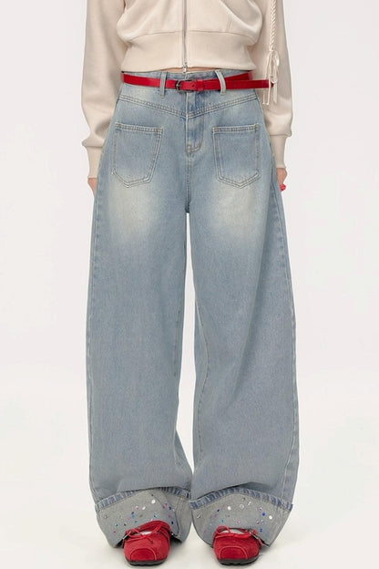 High-Waisted Wide-Leg Jeans