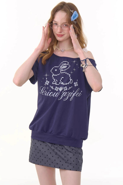 Lace-Up Retro Rabbit Tee