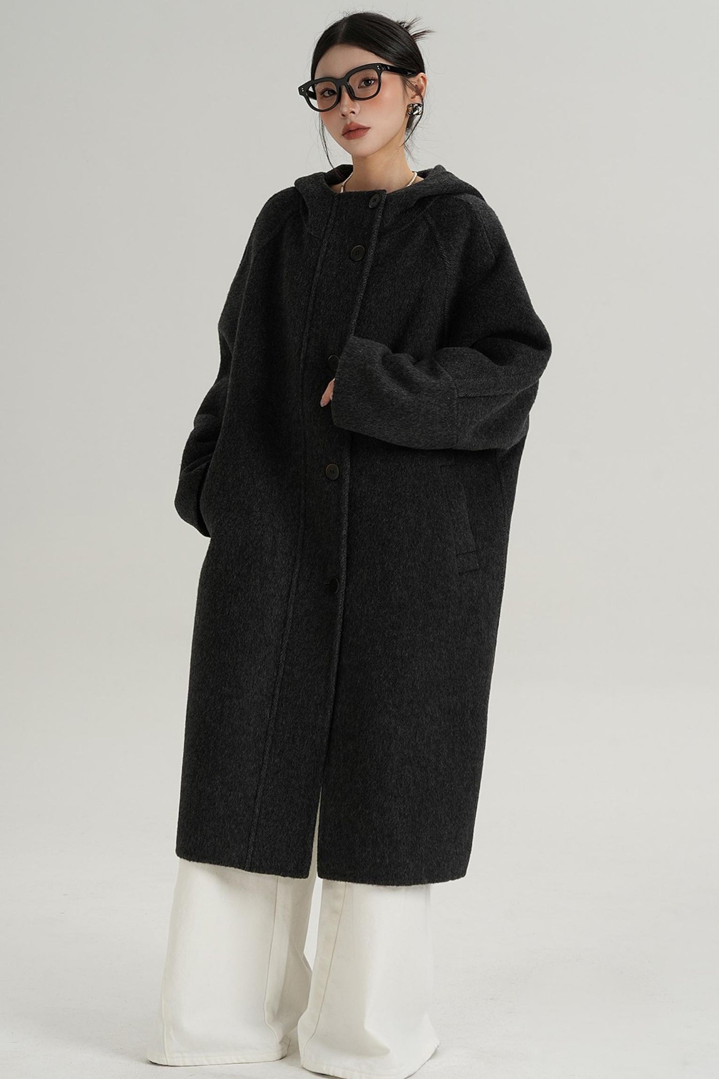 Temperament Long Wool Jacket