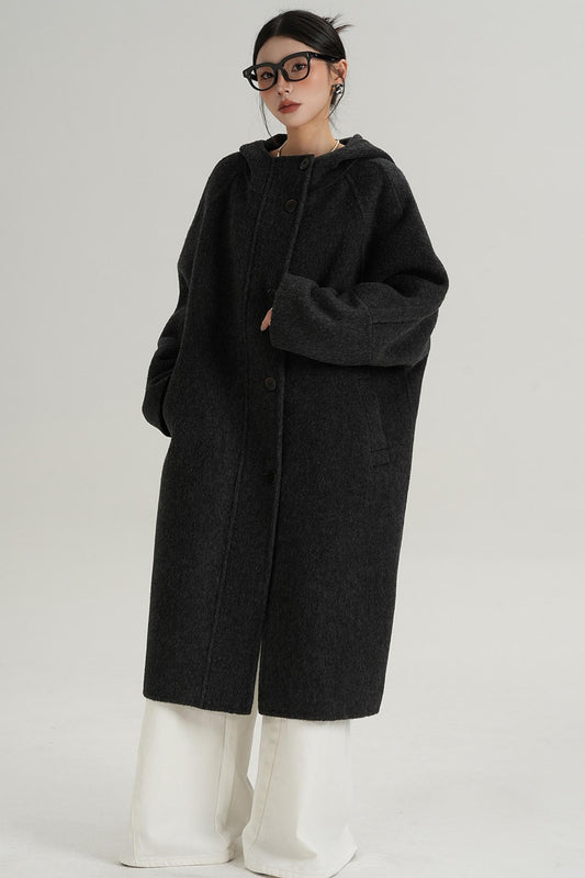 Temperament Long Wool Jacket