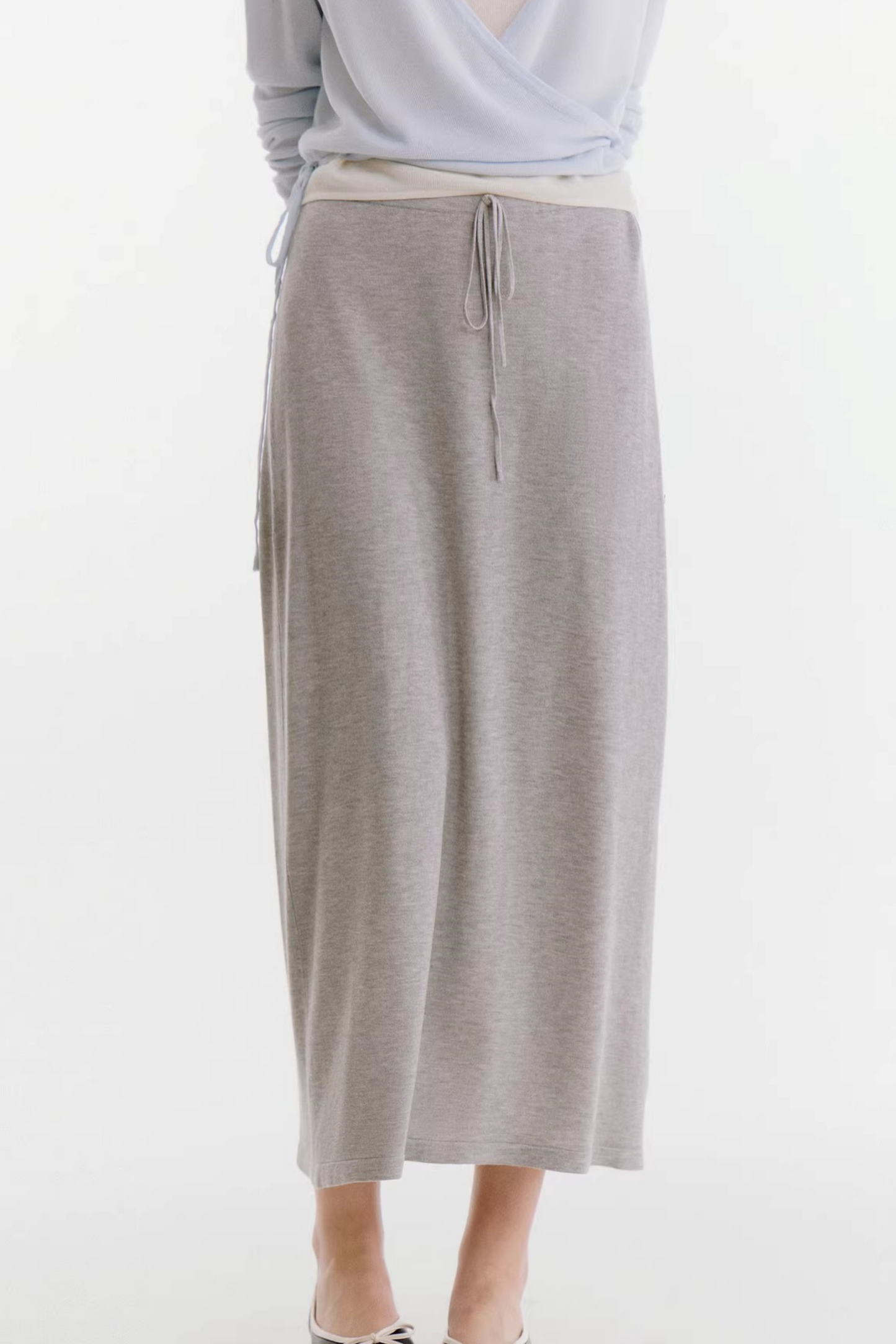 Gonna in maglia drappeggiata Lyocell