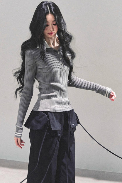 American Knit Polo Sweater