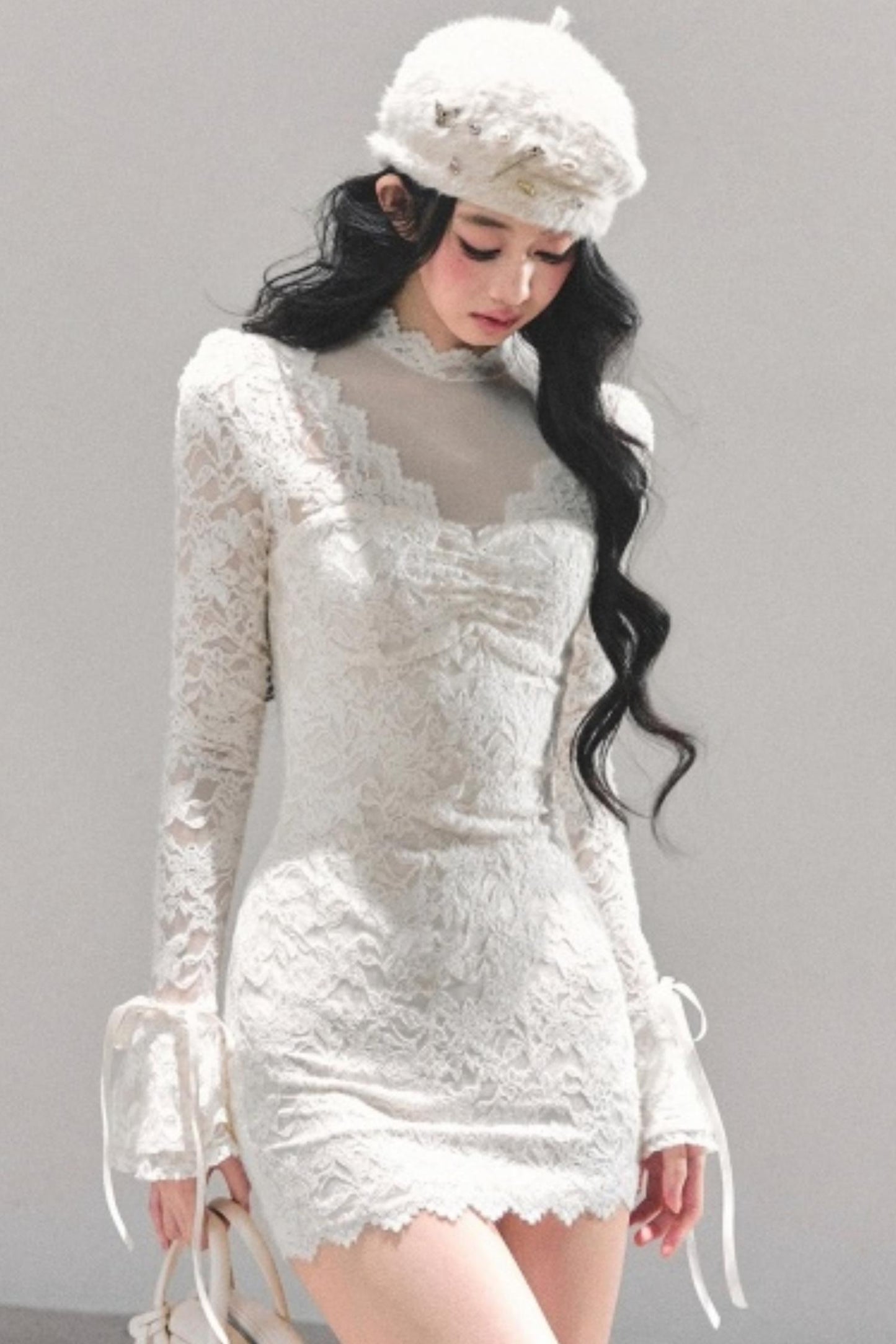 French Lace Mesh Dress