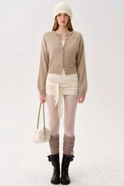 Alpaca Wool Embroidered Cardigan