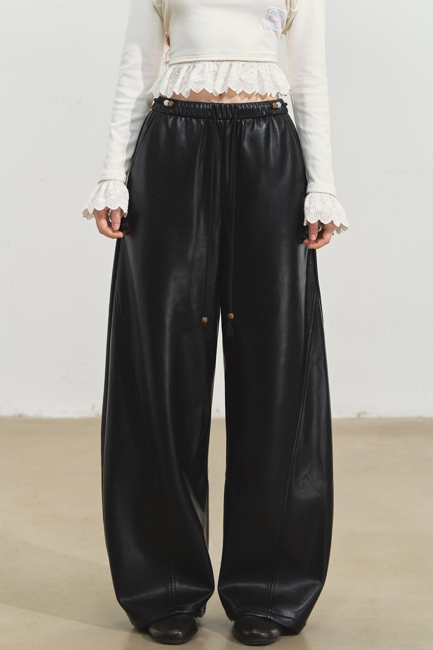 Relaxed Leather Pants