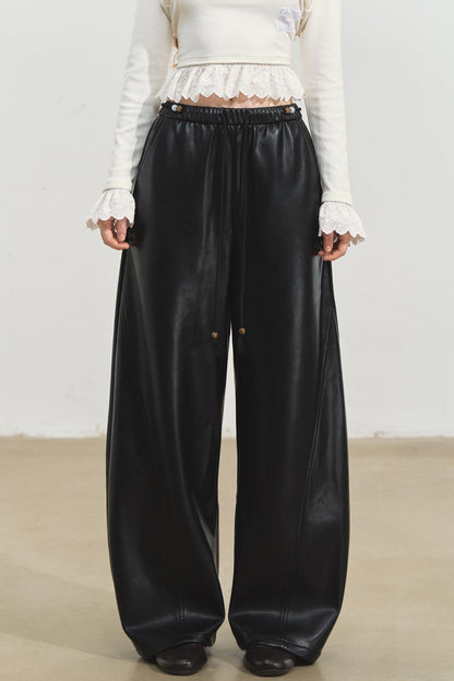 Relaxed Leather Pants