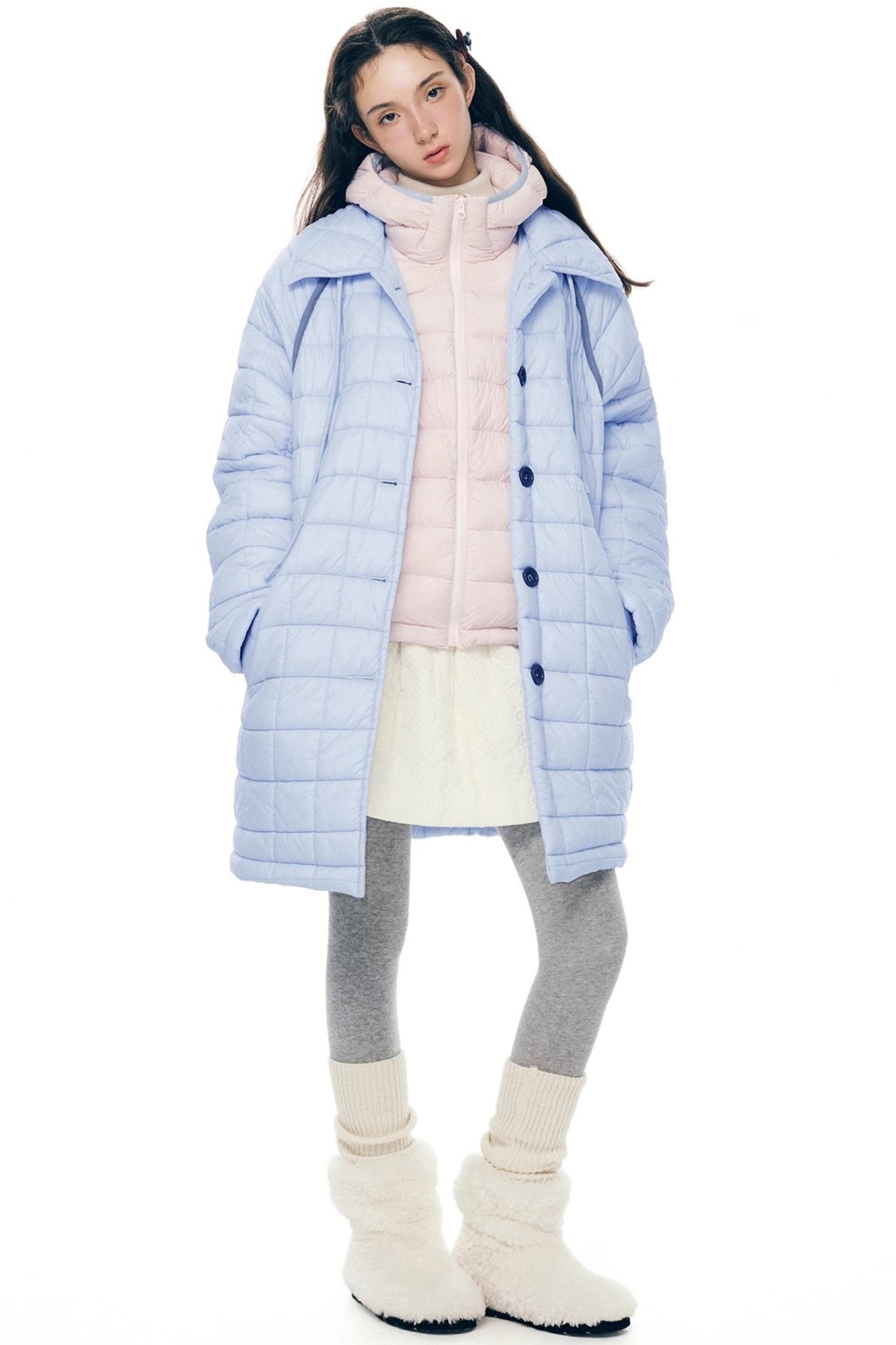 Light Quilted Mid-Length Coat