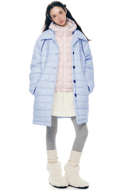 Light Quilted Mid-Length Coat