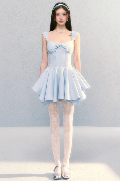 Golden Bow A-Line Dress