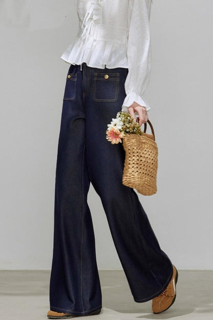 Autumn High Waist Denim Pants