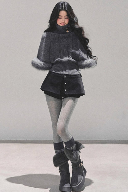 Korean Mohair Turtleneck Sweater