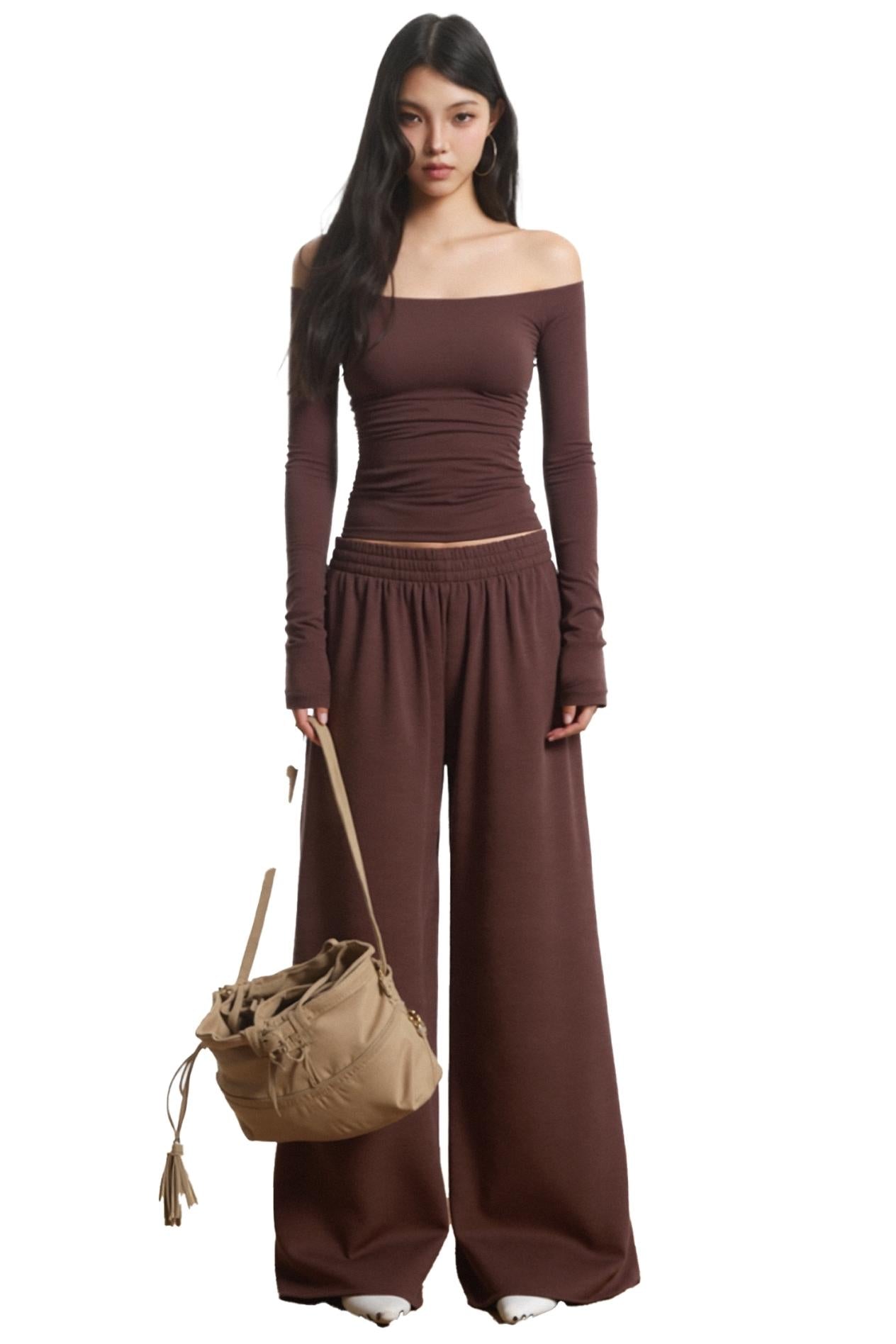 Lazy Knitted Long Sleeve Base Top Set-Up