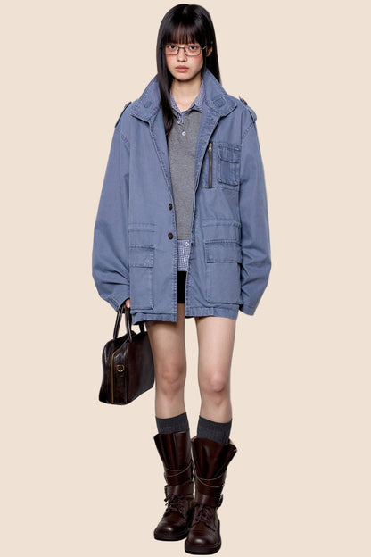 Vintage Cargo Zip Jacket