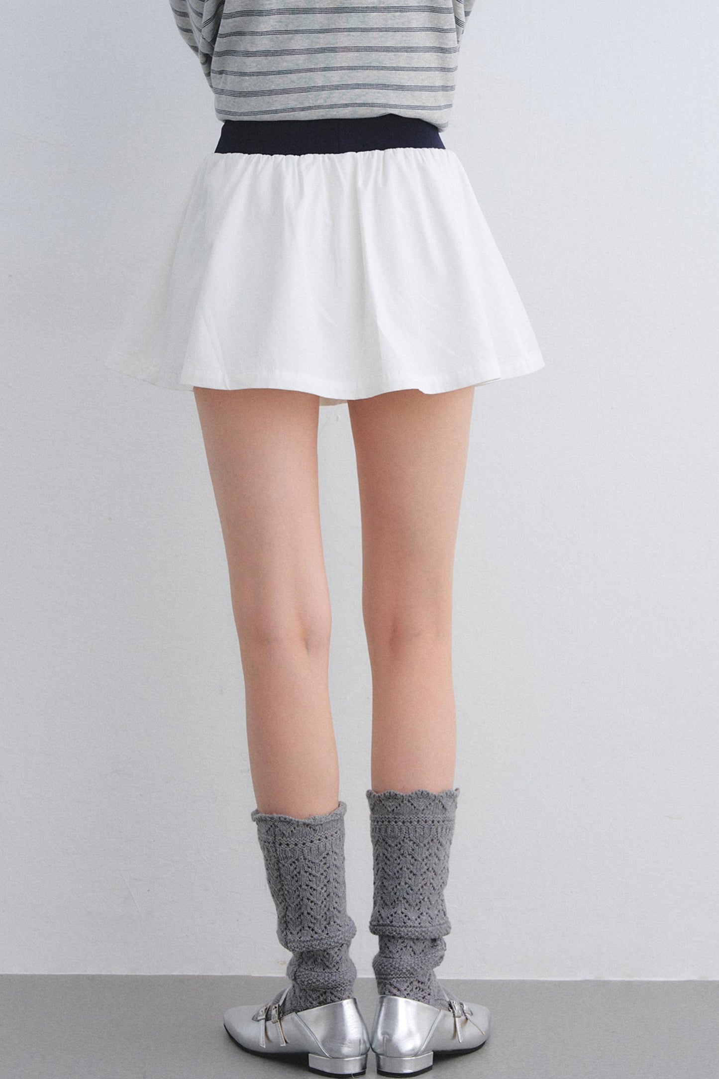 Lace Trim Patchwork Skirt