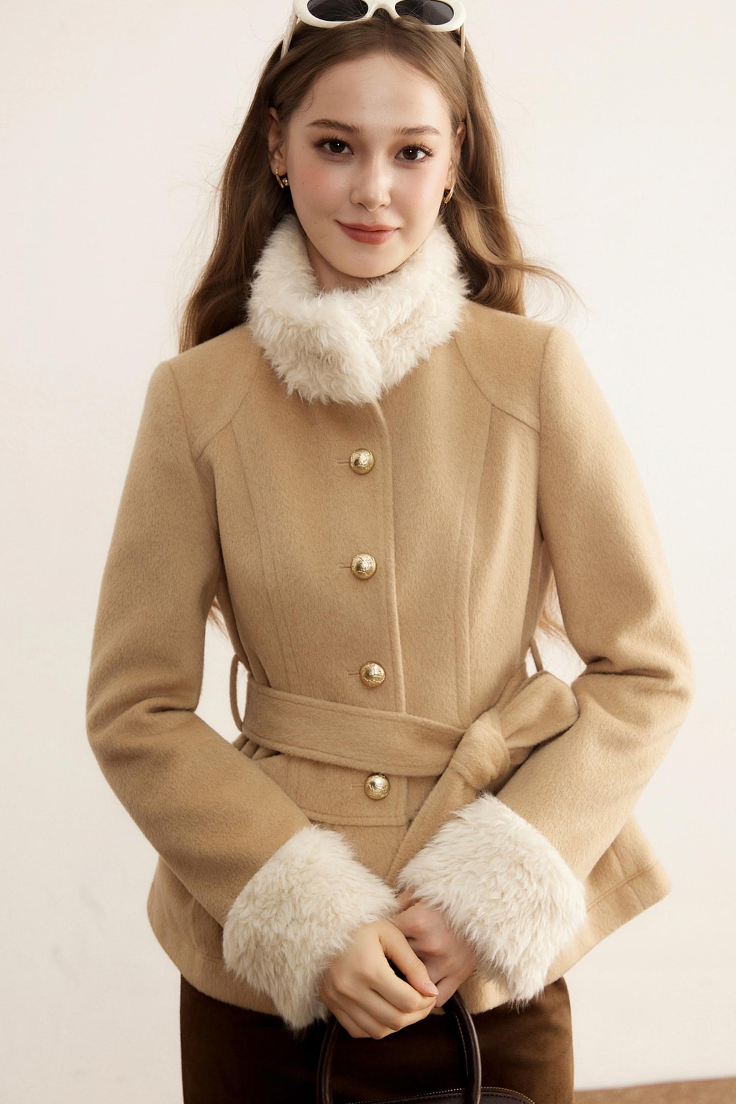 Winter Retro Lambswool Patchwork Jacket