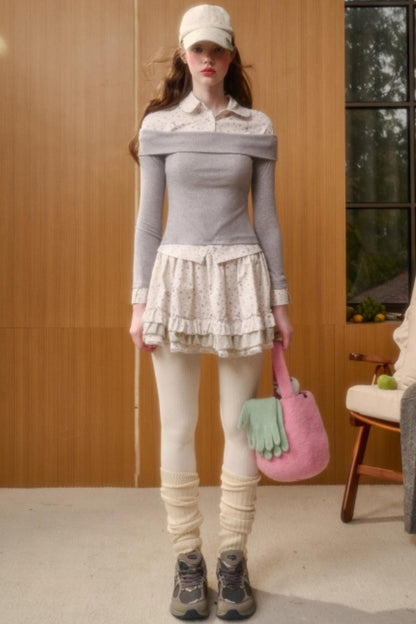 Milky Way Print Top and Skirt Set-Up