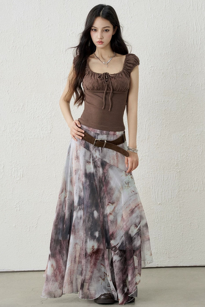 Zen-Inspired Purple Skirt