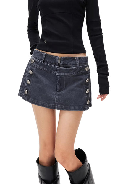 Enzyme Wash Twill Skirt Pants