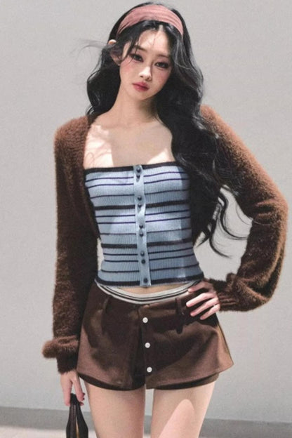 Hibiscus Knit Sweater Coat