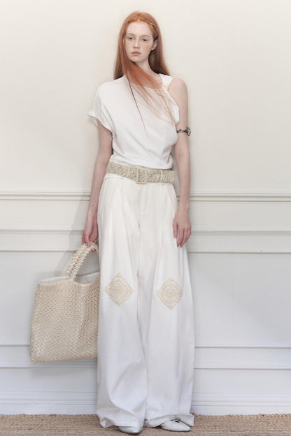 Wave Pleat Chain Belt