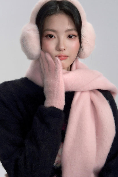 Warme Knopf-Akzent-Ohrenschützer 